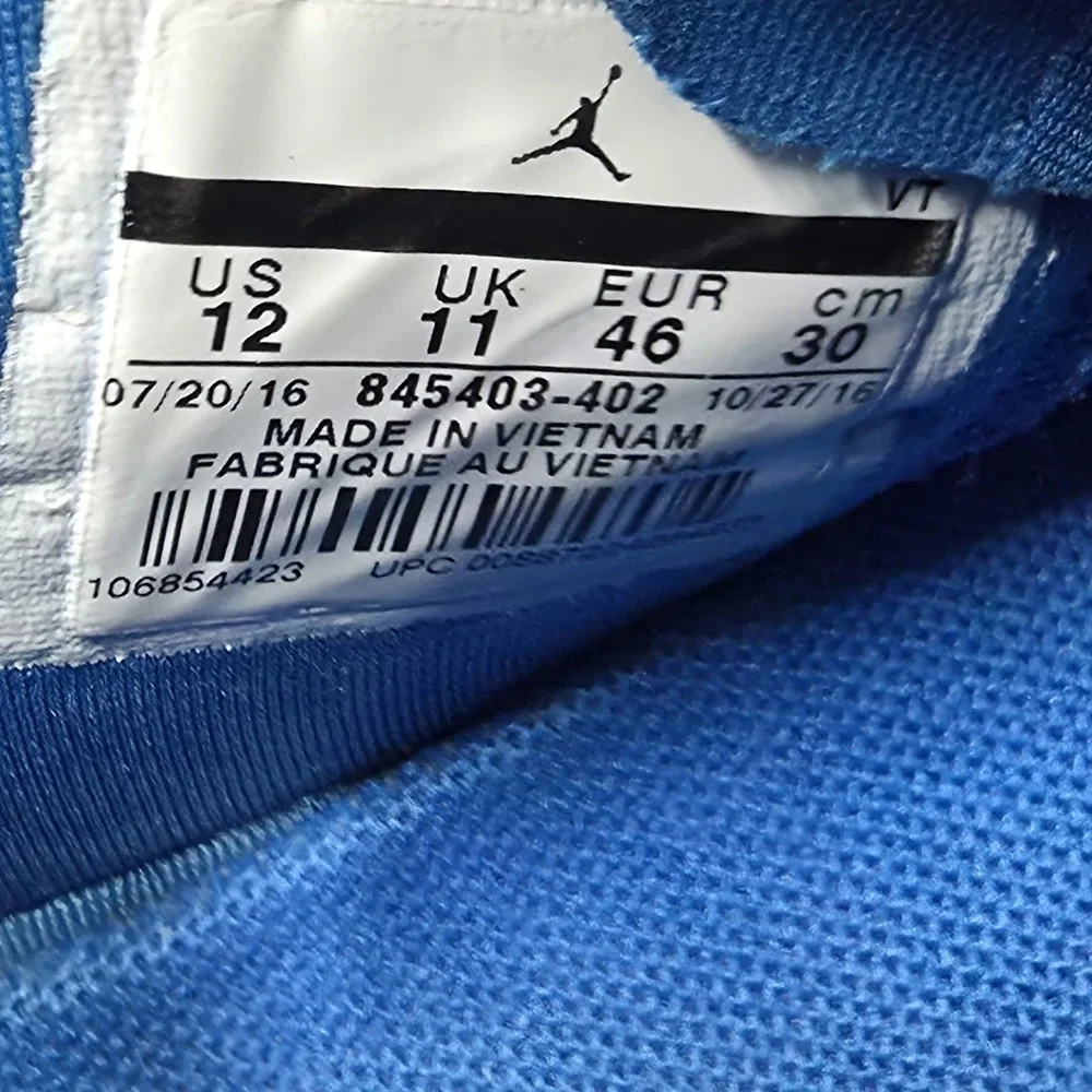 Jordan‎ Trainer 1 Low Sneakers Mens 12 Blue Lace Up Low Top Casual 845403-402